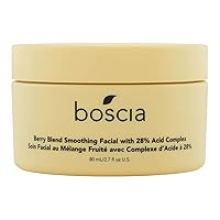 boscia Berry Blend Smoothing Facial with 28% Acid Complex - Vegan, Cruelty-Free, Natural Skin Care - Face Exfoliator Made with AHAs, BHAs & Glycolic Acid - For All Skin Types - 2.7 Fl Oz