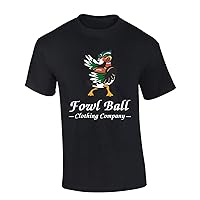 Fowl Ball Mens Football Duck Short Sleeve T-Shirt