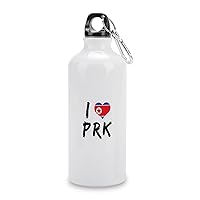 I Love North Korea Funny Stainless Steel Sports Water Bottle North Korea Flag Insulated Sports Water Bottle with Carabiner Clip, Sports Bottles 14 Oz, White