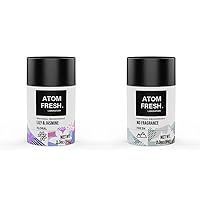 Atom Fresh Lab Natural Deodorant Bundle Set 2PCS (Lily & Jasmine, No Fragrance)