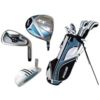 Deluxe Women's Petite Complete Set (Blue), Graphite Hybrids with Steel Irons, Right Hand, Regular