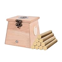 Chinese Traditional Personal Care Kits Single Hole Wooden Box + 10 Moxa Sticks Ai Jiu He 单孔艾灸盒