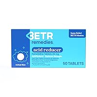 BETR REMEDIES Acid Reducer - Famotidine 20mg Acid Reducer for Heartburn Due to Indigestion - Maximum Strength Antacid for Sour Stomach and Indigestion - 50 Antacid Tablets