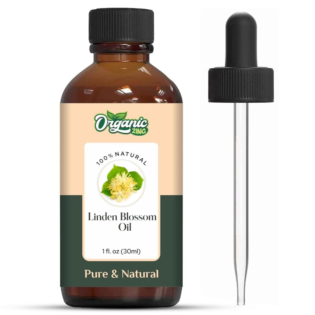 Organic Zing Linden Blossom (Tilia) Oil | Pure & Natural Essential Oil for Aroma, Skincare, Massage- 30ml/1.01fl oz