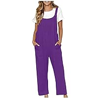 Trousers Pants for Women Fall Summer Linen Loose Fit Coveralls Trousers Pants Unitard Women 2024 Trendy