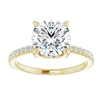 1.50 CT Round Cut VVS1 Colorless Moissanite Engagement Ring Set, Wedding/Bridal Ring Set, Sterling Silver Vintage Antique Anniversary Perfect Ring Sets Gift for Wife