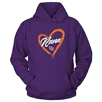 FanPrint Evansville Purple Aces - Heart Shape - Nana - University Team Logo Gift T-Shirt