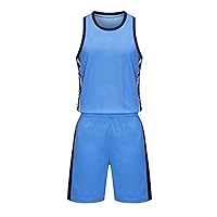 Kids Boys Girls Basketball Jerseys Outfit Sport Suit Sleeveless Tank Top Vest with Shorts Tracksuit Training Suits