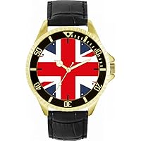 United Kingdom Flag Mens Wrist Watch 42mm Case Custom Design