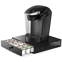 K Cup Organization Storage Drawer Maker K Cup Holder Coffee Pod Organizer Stand Tray Counter Rack Countertop Maker Stand Capsules Compatible with Keurig Accessories Holds 36 Pods