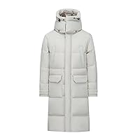 Winter Thickened And Warm 90% White Duck Down Men's Hooded Jacket Long Outdoor Down Jacket