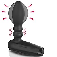 Automatic Inflatable Anal Vibrator - BOMBEX Eric Prostate Massager with 10 Vibrating & Expand Modes, Silicone Rechargeable Vibrating Butt Plug, Sex Toys for Men, Women, and Couples