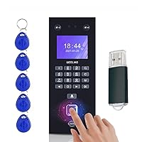 WEELIAO Dynamic Face Time Clock for Employees Small Business with Face +Palm Scan+ Fingerprint+ Card +Password Attendance Machine with Automatic Generation Attendance Report