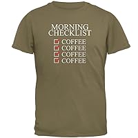 Old Glory Morning Checklist Coffee Funny Mens T Shirt