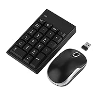 Wireless Numerical Keyboard Set,2.4Ghz Wireless Keyboard Mouse Combos 1200DPI Optical Mouse & Wireless 22-Key Numeric Keypad,Plug and Play No Software or Driver Required