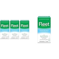 Fleet Liquid Glycerin Suppositories for Adult Constipation, 4 Suppositories, 7.5 ml (Pack of 3) & Liquid Glycerin Suppositories for Adult Constipation, 4 Count (Pack of 1)