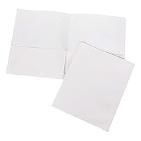 Amazon Basics Two-Pocket Letter Folder, 25 set, White