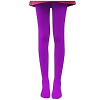 Women's 80D Soft Opaque Tights, Fashion Colorful High Waist Butt Lift Control Top Pantyhose Stretchy Dance Stockings