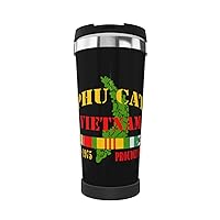 Phu Cat Vietnam Veteran Portable Insulated Tumblers Coffee Thermos Cup Stainless Steel With Lid Double Wall Insulation Travel Mug For Outdoor