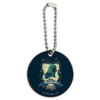 GRAPHICS & MORE Harry Potter Chibi Ravenclaw Crest Wood Wooden Round Keychain Key Chain Ring