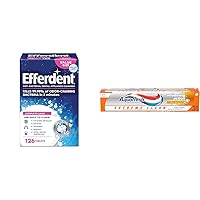 Retainer Cleaning Tablets, 126 Tablets & Aquafresh Extreme Clean Whitening Toothpaste, 5.6 Ounce