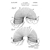 1947 - Slinky Toy 1 - R. T. James - Patent Art Magnet