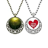 Tulip Greenery Flower Pendant Necklace Mens Womens Valentine Chain