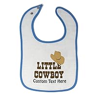 Cute Rascals Toddler & Baby Bibs Burp Cloths Brown Little Cowboy Hat Funny Humor Cotton