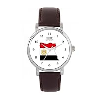 Egypt Flag Watch 38mm Case 3atm Water Resistant Custom Designed Quartz Movement Luxury Fashionable