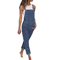 Womens Jumpsuits Summer Boho Lightweight Overalls Floral Print Adjustable Strap Stretchy Baggy Overalls Jumpers With Pocket