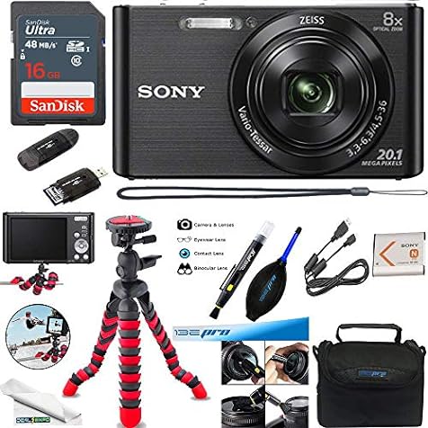 Sony DSC-W830 Digital Camera (Black) - Deal-Expo Essential Accessories Bundle