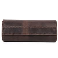 Leather Watch Storage Box Oval Three Position Detachable Outdoor Travel Portable Watch Box