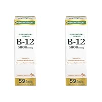 Vitamin B12 5000 Mcg Sublingual Liquid, Cardiovascular Health & Cellular Energy Support, 2 Fl Oz (1 Count) (Pack of 2)