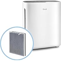 LEVOIT Air Purifiers for Home, Main Filter Cleaner with Washable Filter for Allergies, Smoke, Dust, Quiet Odor Eliminators for Bedroom, Pet Hair Remover, Vital 100 Plus (With Extra Filter), White