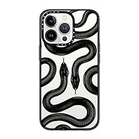 CASETiFY Compact iPhone 13 Pro Case [2X Military Grade Drop Tested / 4ft Drop Protection] - Black Kingsnake - Clear Black