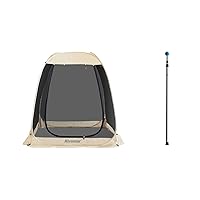 Alvantor Screen House Room Camping Tent Outdoor Canopy Dining Gazebo Pop Up Sun Shade Hexagon Shelter Mesh Walls Not Waterproof 6'x6' Beige Patent
