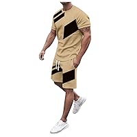 Big Mens Suits Men's 3D Short Sleeve Suit Shorts Beach Tropical Body Sports Shorts Suit Sports Suit 3 Button
