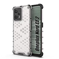 Back Case for Vivo Y33s/Y21 Honeycomb Soft Silicone Phone Back Cover Shockproof Armor Transparent