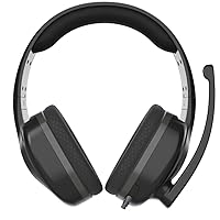 ThinkWrite Technologies / TWT Audio Victory 350XG, Premium Over-Ear PC and Gaming Console Headset, Wired Headphones for Gaming or Esports with 3.5mm Jack or USB-A Jack, Silver