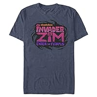Nickelodeon Big & Tall Invader Zim Enter Florpus Logo Men's Tops Short Sleeve Tee Shirt