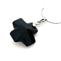 Finejewelers Black Color Crystal Cross Pendant Necklace made with Swarovski Elements on 18 Inch Chai