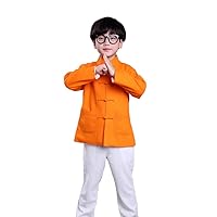 100% Handmade Boys Long Sleeve Kung Fu Tai Chi Martial Arts Kids Jacket #105