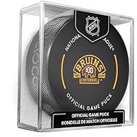 Boston Bruins Unsigned 100th Anniversary Official Game Puck - Unsigned Pucks