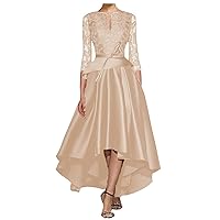 Tea Length Mother of The Bride Dresses with Sleeves for Wedding Plus Size Mother of Groom Dress Formal Gown