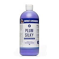 Plum Silky Dog Conditioner Concentrate for Pets, Natural Choice for Professional Groomers, Keratin and Silk Proteins, Made in USA, 32 oz