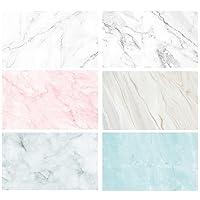 Flat Lay Backdrops Marble Photography Backgrounds Paper 3 Pack Kit 22x34Inch/ 56x86cm Double Sided Photo Props Rolls for Food Product Jewelry Tabletop Blog Pictures, 6 Pattern…