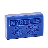 French Soap - Traditional Savon de Marseille - Blueberry - Shea Butter 125g