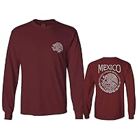 VICES AND VIRTUES Hecho En Mexico Mexican Flag Coat of Arms Escudo Mexicano 5 Mayo Long Sleeve Men's