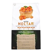 Syntrax Nutrition Nectar Naturals, 100% Whey Isolate Protein Powder, Natural Orange, 2 lbs
