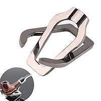 Stainless Steel Foldable Tobacco Pipe Stand Holder Display Stand Portable Tobacco Smoking Cigar Pipe Stand Rack Tool Kit for Single Pipe (Silvery Grey)